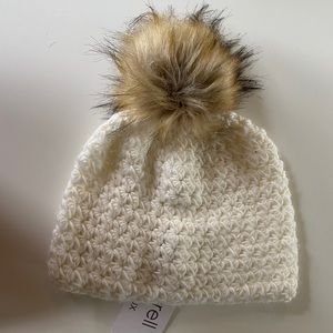 Winter White Beanie with Pom Pom